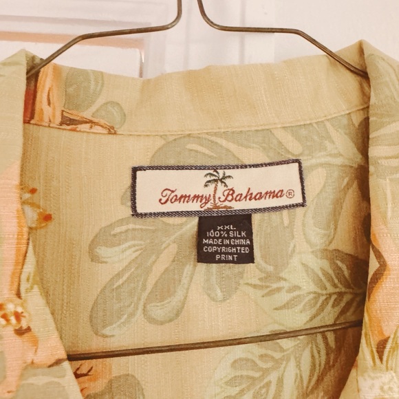 Tommy Bahama, Vintage Olive Hula Dancer Shirt - Picture 3 of 3